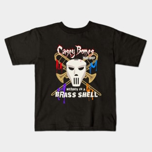 Casey Bones and the Heroes in a Brass Shell Band Kids T-Shirt